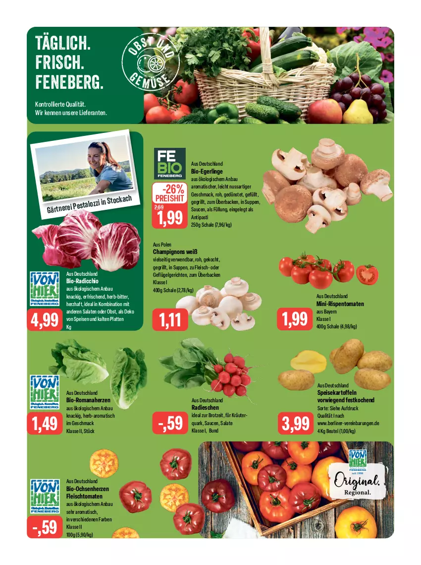 Aktueller Prospekt Feneberg - Prospekte - von 31.08 bis 02.09.2023 - strona 6 - produkty: antipasti, asti, Bau, berliner, beutel, bio, brot, champignon, champignons, eis, fleisch, Geflügel, grill, kartoffel, kartoffeln, kräuter, latte, LG, mac, mini-rispentomaten, nuss, obst, quark, Radicchio, radieschen, reis, rispentomaten, rwe, salat, salate, sauce, saucen, Schal, Schale, speisekartoffeln, suppe, suppen, Ti, tisch, tomate, tomaten, trolli