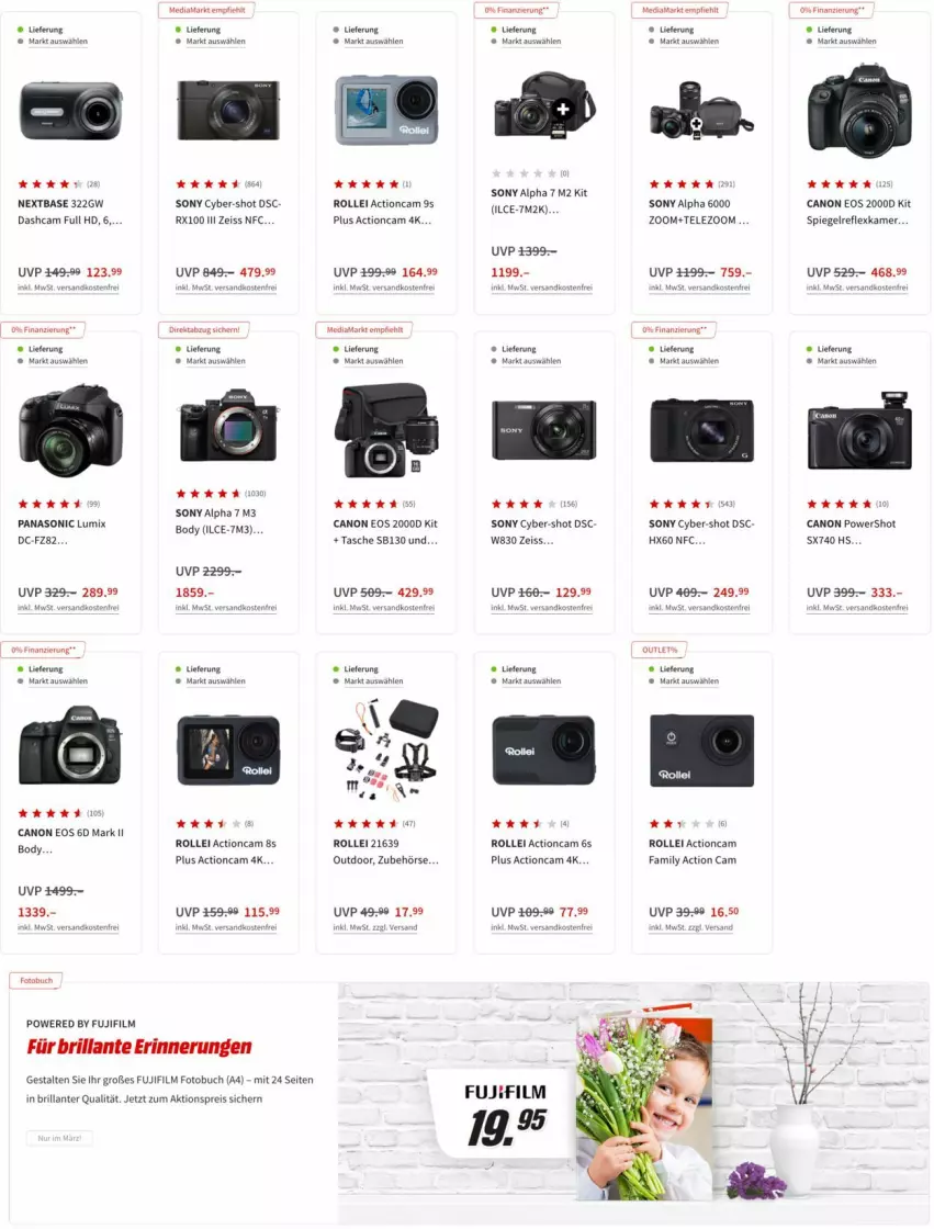 Aktueller Prospekt Media Markt - Prospekte - von 10.03 bis 17.03.2022 - strona 12 - produkty: actioncam, aktionspreis, body, buch, canon, Dashcam, eis, Fotobuch, lumix, mediamarkt, ndk, panasonic, reis, rollei, sony, spiegel, Tasche, Ti, versandkostenfrei