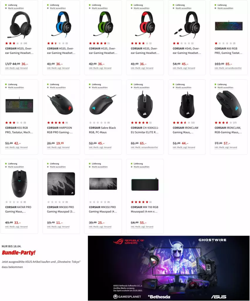 Aktueller Prospekt Media Markt - Prospekte - von 10.03 bis 17.03.2022 - strona 2 - produkty: asus, beko, gaming maus, Headset, lack, Maus, Tastatur, Ti, Yo