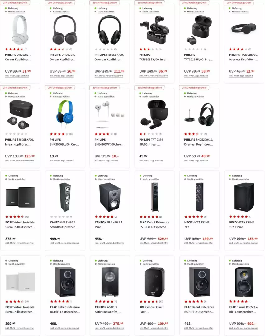 Aktueller Prospekt Media Markt - Prospekte - von 10.03 bis 17.03.2022 - strona 5 - produkty: Bose, In-Ear Kopfhörer, jbl, K2, kopfhörer, lautsprecher, ndk, Philips, Subwoofer, Ti