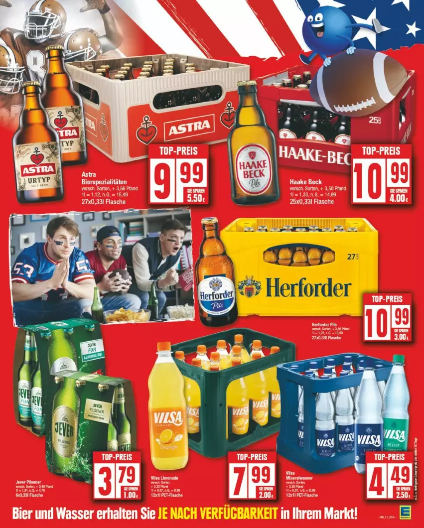 Aktueller Prospekt Edeka - Prospekte - von 03.02 bis 08.02.2025 - strona 11 - produkty: acer, bier, bierspezialitäten, eis, flasche, limo, limonade, pet-flasche, reis, Spezi, top-preis, wasser