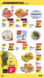 Gazetka promocyjna Netto - Angebote ab Montag - Gazetka - ważna od 12.02 do 12.02.2022 - strona 22 - produkty: ananas, braten, braun, champignon, champignons, champignons braun, eis, ferrero, fleisch, Fleischerei, frischkäse, Kaiser, Käse, kiwi, milch, milchreis, nero, philadelphia, reis, ring, rouladen, Schere, schwein, schweine, Schweineroulade, Ti, wein, weine