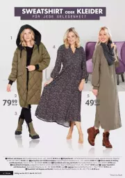 Gazetka promocyjna Selgros - New Fashion - Gazetka - ważna od 16.11 do 16.11.2022 - strona 4 - produkty: Bau, baumwolle, blume, blumen, eis, gin, hose, kleid, kleider, leggings, Mantel, Pullover, reis, shirt, Steppmante, Sweatkleid, Sweatshirt, Tasche, taschen, Ti, wolle, ZTE