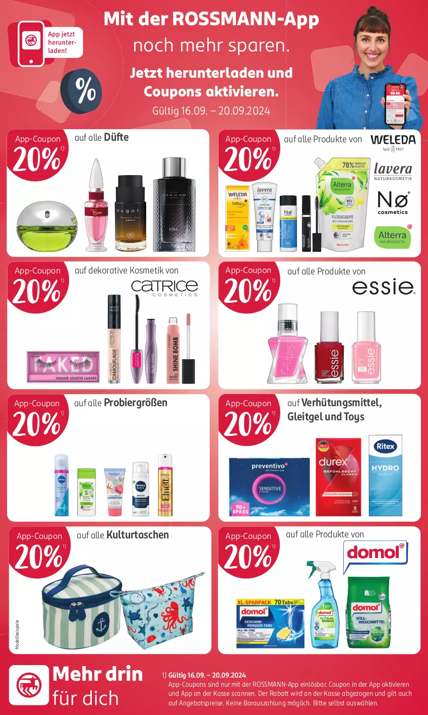 Aktueller Prospekt Rossmann - Prospekte - von 16.09 bis 20.09.2024 - strona 16 - produkty: angebot, angebotspreis, bier, coupon, coupons, dell, eis, kosmetik, Mode, reis, Spiele, Tasche, taschen, Ti