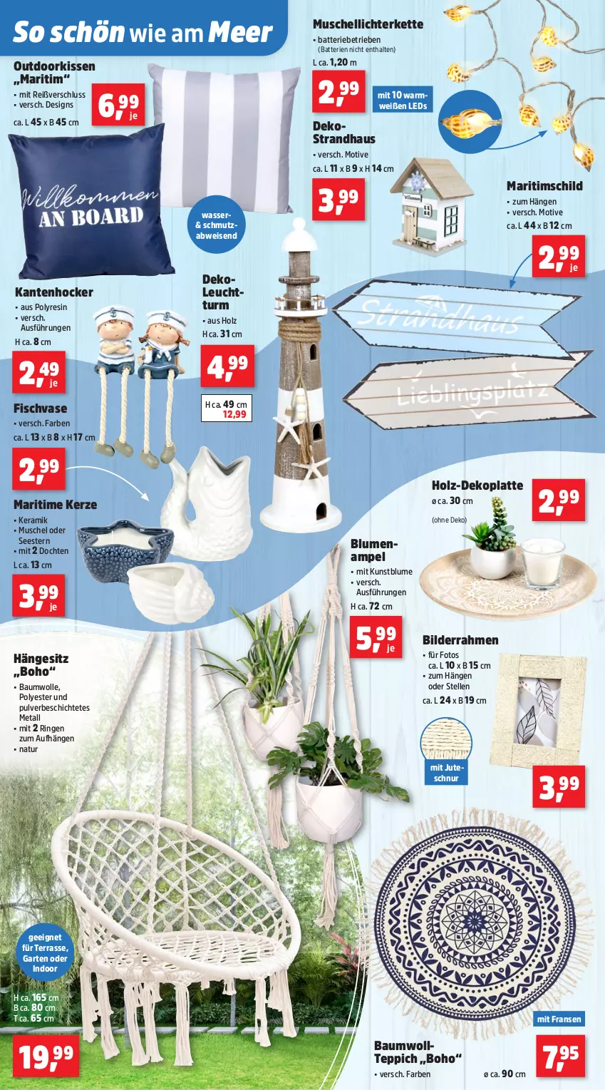 Aktueller Prospekt Thomas Philipps - von 05.05 bis 10.05.2025 - strona 9 - produkty: batterie, batterien, Bau, baumwolle, bilderrahmen, blume, blumen, Blumenampel, eis, elle, fisch, Garten, hocker, Holz, Kantenhocker, kerze, Kette, kissen, Kunstblume, latte, leds, lichterkette, natur, ring, teppich, Ti, Vase, wasser, wolle