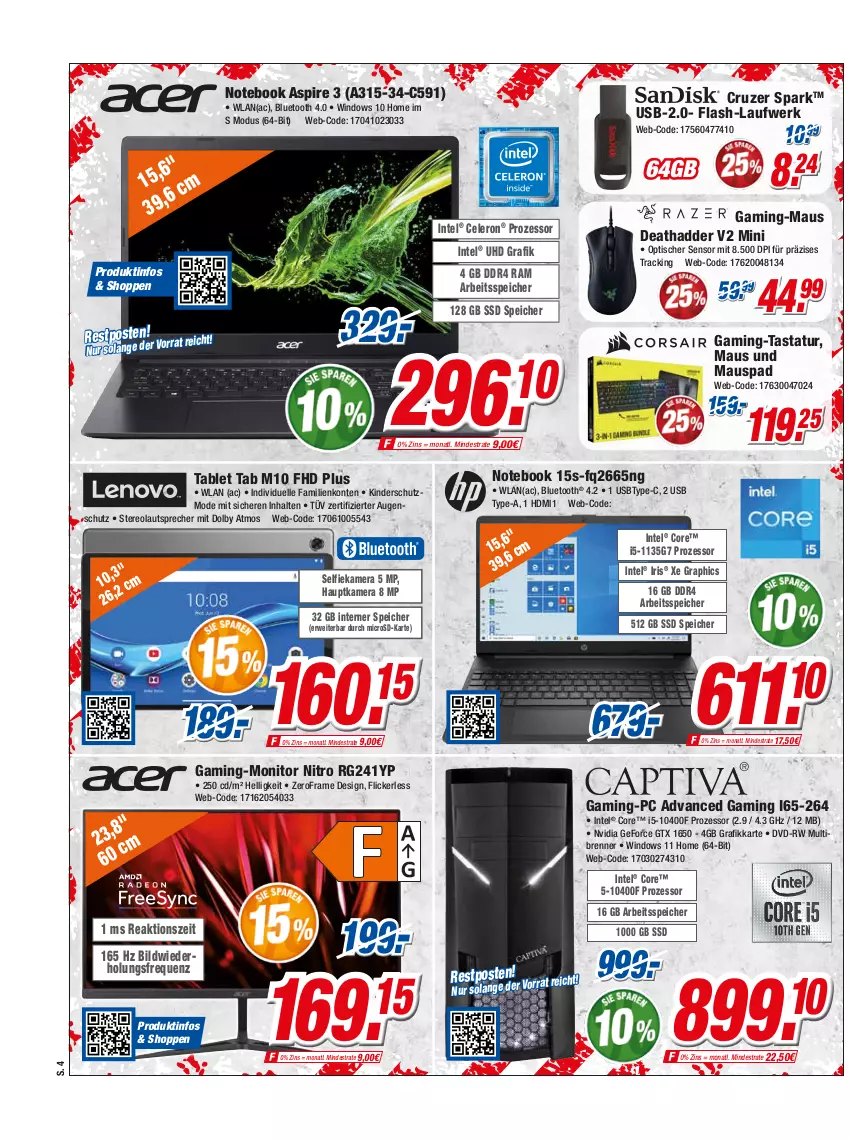 Aktueller Prospekt Expert Olpe - Prospekte - von 17.02 bis 23.02.2022 - strona 8 - produkty: celeron, dvd, elle, gaming-pc, geforce, gtx, hauptkamera, HDMI, Intel, kamera, Kinder, lautsprecher, Maus, microsd, Mode, monitor, notebook, nvidia, nvidia geforce, rwe, ssd, tablet, Tastatur, tee, Ti, tisch, uhd, usb