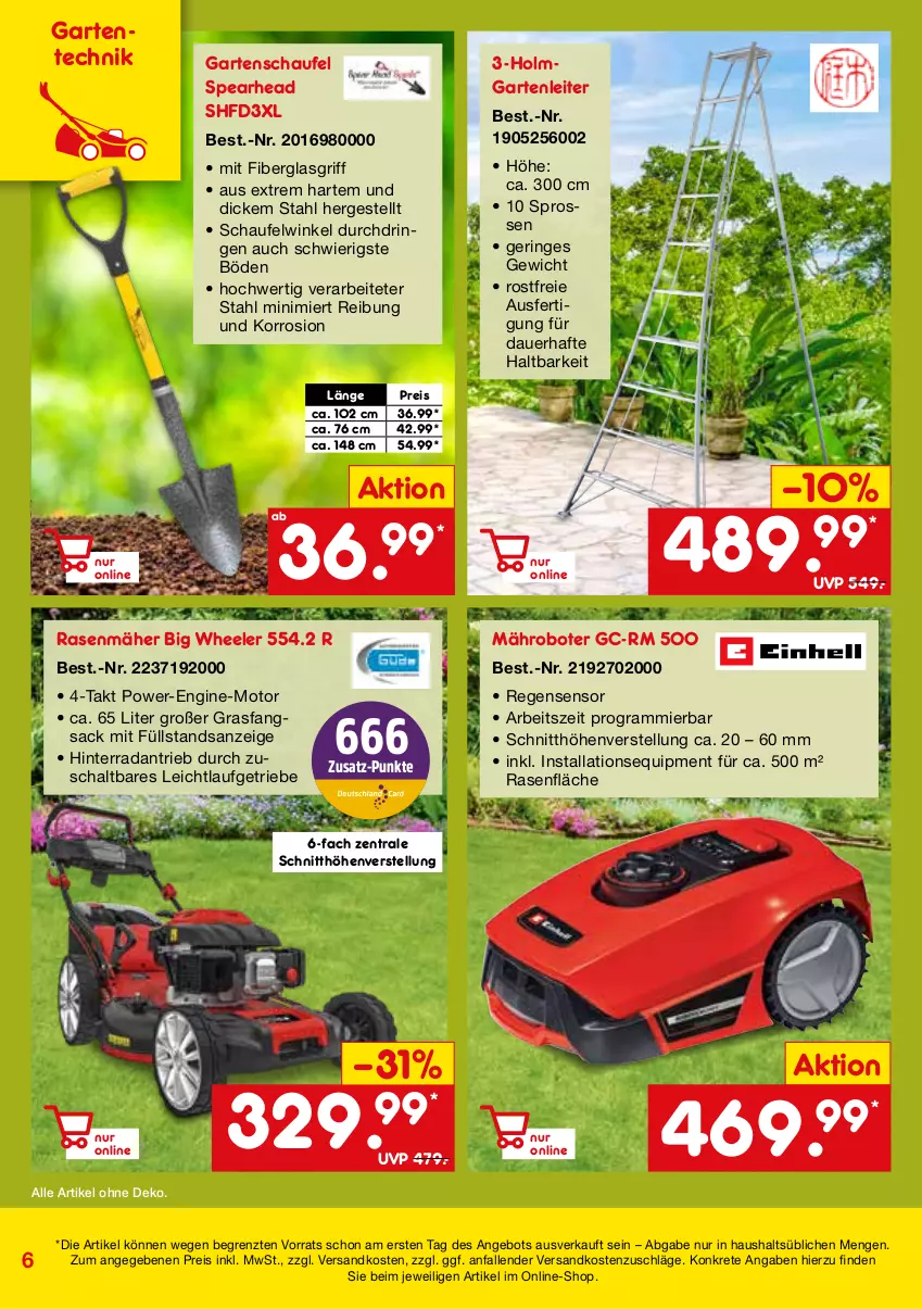 Aktueller Prospekt Netto Marken-Discount - Online-SonderangeboteGarten - von 23.02.2023 bis 30.04.2021 - strona 6 - produkty: angebot, auer, eis, ente, Garten, gin, mähroboter, ndk, rasen, rasenmäher, reis, ring, sac, Schal, senf, Ti, ZTE