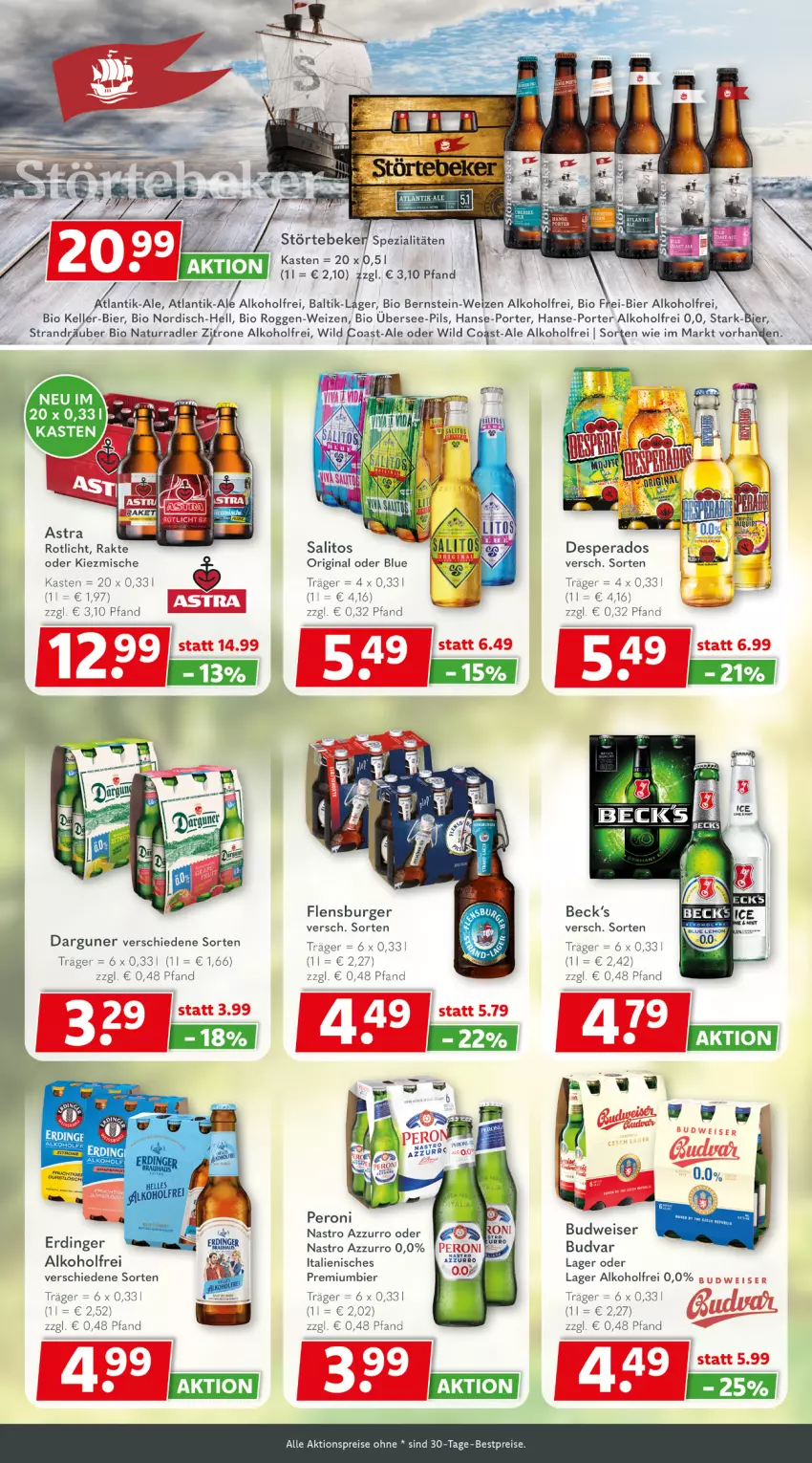 Aktueller Prospekt Getraenkeland - von 20.07 bis 01.08.2026 - strona 4 - produkty: aktionspreis, alkohol, bestpreis, bestpreise, bier, bio, budweiser, burger, desperados, eis, elle, erdinger, flensburger, gin, natur, Peroni, pils, Premiumbier, radler, reis, Spezi, Ti, Wild, zitrone