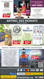 Gazetka promocyjna Getraenkeland - Gazetka - ważna od 01.08 do 01.08.2026 - strona 8 - produkty: abholpreise, aktionspreis, Alwa, Bad, bett, bismarck, deo, eis, Elan, elle, flasche, getränk, getränke, gin, Holz, jack daniel, jack daniel's, Jack Daniel’s, lack, mac, mineralwasser, mönchshof, Nuance, payback, reis, rezept, rum, schweppes, sim, spirituosen, tee, tennessee whiskey, Ti, wasser, whiskey, Wild, wild berry