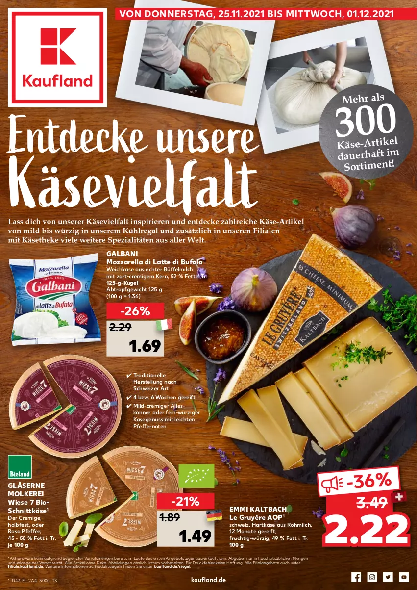 Aktueller Prospekt Kaufland - von 25.11 bis 01.12.2021 - strona 1