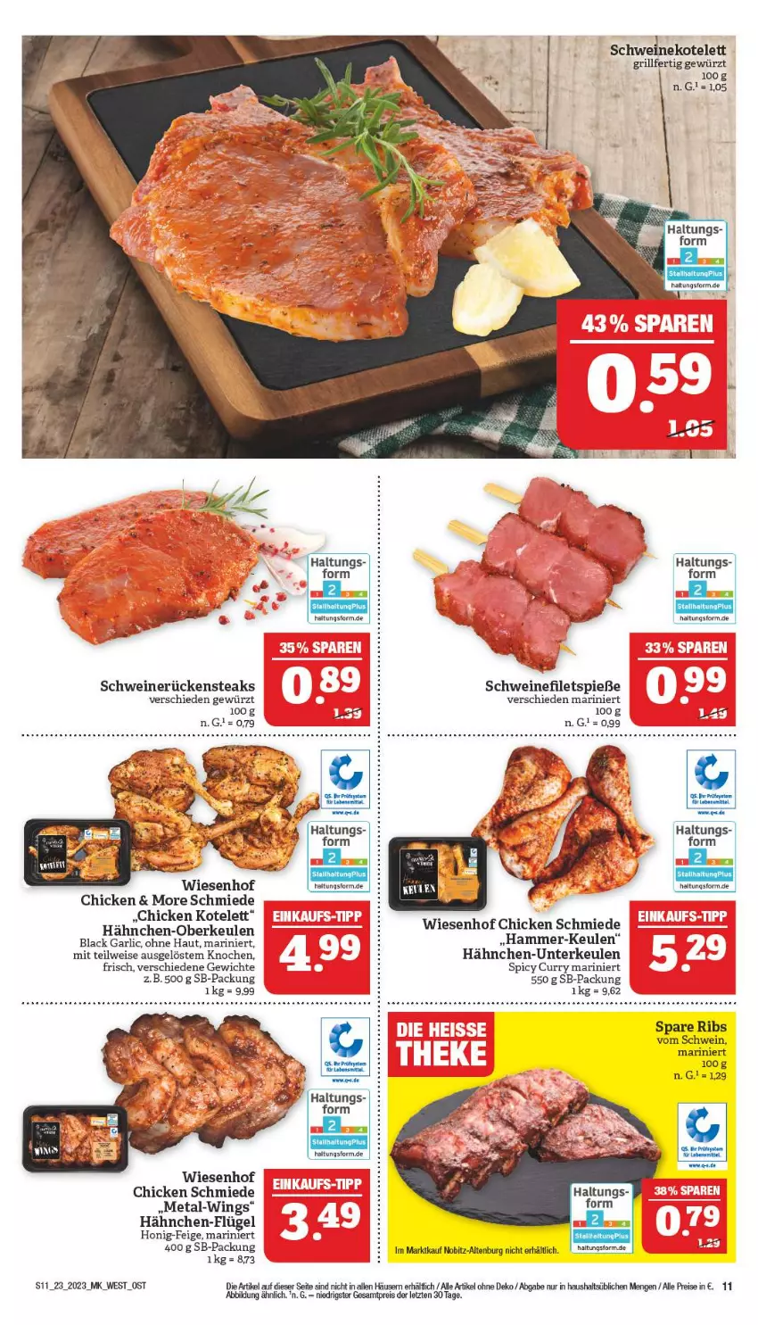 Aktueller Prospekt Marktkauf - Prospekt - von 04.06 bis 10.06.2023 - strona 11 - produkty: curry, eis, filet, filets, gewürz, grill, Hähnchen-Oberkeulen, Hähnchen-Unterkeulen, honig, kotelett, lack, lebensmittel, reis, Rückensteak, rückensteaks, schwein, schweine, schweinefilet, schweinekotelett, schweinerücken, spare ribs, steak, steaks, Ti, wein, weine, wiesenhof, ZTE