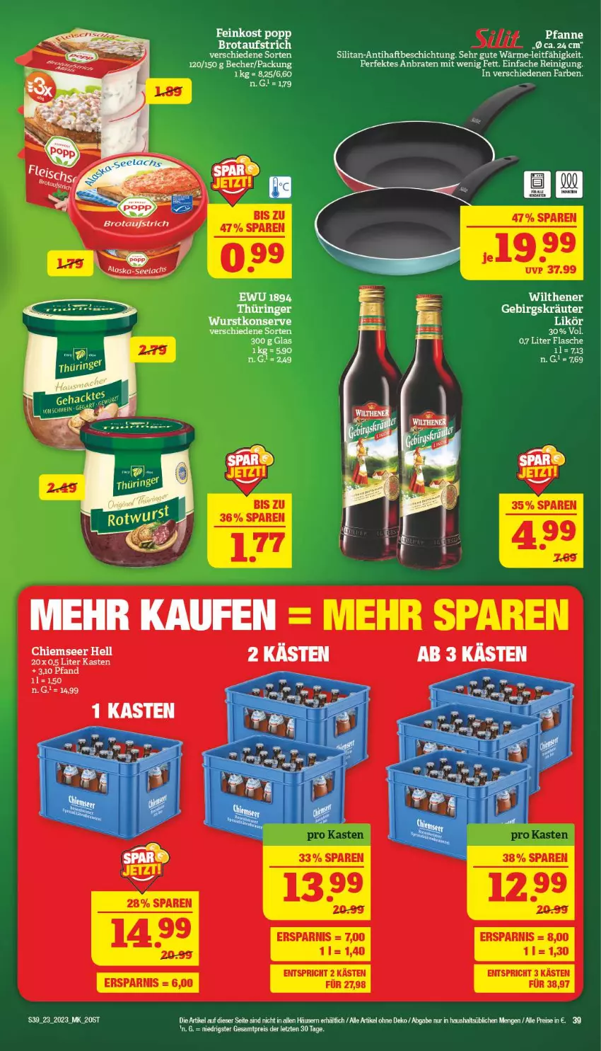 Aktueller Prospekt Marktkauf - Prospekt - von 04.06 bis 10.06.2023 - strona 39 - produkty: Becher, braten, eis, feinkost, flasche, herdarten, likör, Popp, Reinigung, reis, Ti, wilthener