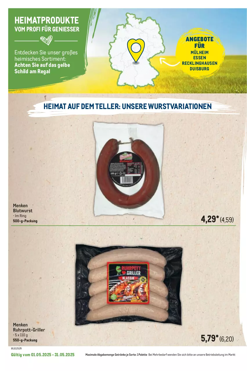 Aktueller Prospekt Metro - Regionaler Flyer - von 01.05 bis 31.05.2025 - strona 20 - produkty: angebot, angebote, decke, elle, getränk, getränke, grill, Palette, regal, Ria, ring, teller, Ti, uhr, wurst