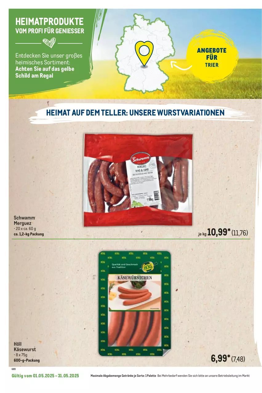 Aktueller Prospekt Metro - Regionaler Flyer - von 01.05 bis 31.05.2025 - strona 64 - produkty: angebot, angebote, decke, elle, getränk, getränke, Käse, Käsewurst, Palette, regal, Ria, schwamm, teller, Ti, wurst