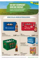 Gazetka promocyjna Metro - Regionaler Flyer - Gazetka - ważna od 31.05 do 31.05.2025 - strona 125 - produkty: Alwa, bier, bügel, bügelflasche, elle, erfrischungsgetränk, flasche, getränk, getränke, Hefe, hefeweizen, mac, mineralwasser, natur, Palette, säfte, Ti, wasser