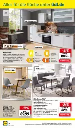 Gazetka promocyjna Lidl - Oktober-Highlights im Onlineshop - Gazetka - ważna od 31.10 do 31.10.2023 - strona 34 - produkty: abzugshaube, backofen, Bank, Bau, dunstabzug, dunstabzugshaube, einbaukühlschrank, Elektro, elektrogeräte, geschirr, geschirrspüler, küche, Küchen, Küchenzeile, kühlschrank, LG, möbel, Mode, ndk, Ofen, Ria, rum, Schrank, Spektrum, Stühl, stuhl, Ti, tisch, ZTE