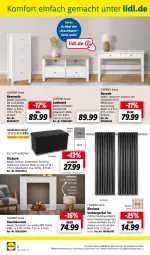 Gazetka promocyjna Lidl - Oktober-Highlights im Onlineshop - Gazetka - ważna od 31.10 do 31.10.2023 - strona 6 - produkty: Bank, decke, Deckel, dell, Gardinen, hocker, Kamin, Kaminkonsole, kommode, lack, latte, LG, lowboard, mac, Mode, ndk, Ria, ring, Schal, schubladen, sitzbank, Ti, ZTE