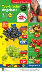 Gazetka promocyjna Lidl - Aktionsprospekt - Gazetka - ważna od 11.05 do 11.05.2024 - strona 6 - produkty: angebot, angebote, beere, beeren, cocktail, cocktails, coupon, eis, Elan, elle, heidelbeere, heidelbeeren, kiwi, Kiwi Gold, Lauchzwiebel, lauchzwiebeln, ndk, Rauch, reis, Schal, Schale, strauchtomaten, Ti, tomate, tomaten, trauben, zwiebel, zwiebeln