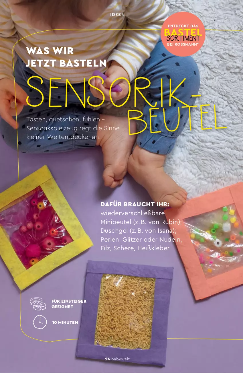 Aktueller Prospekt Rossmann - Prospekte - von 11.05 bis 31.07.2026 - strona 24 - produkty: beutel, decke, duschgel, isana, kleber, leine, nudel, nudeln, perlen, Rauch, Rubin, sana, Schere, spielzeug, Ti