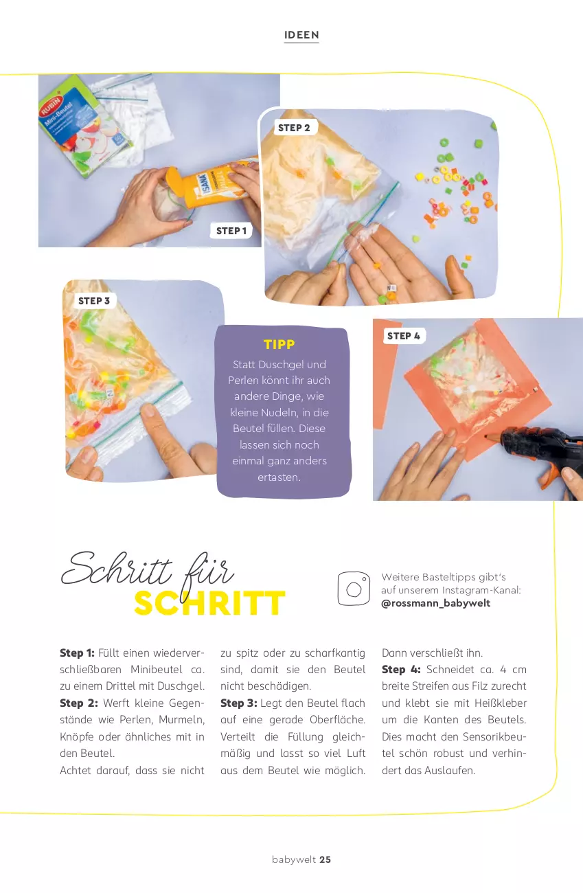 Aktueller Prospekt Rossmann - Prospekte - von 11.05 bis 31.07.2026 - strona 25 - produkty: beutel, Brei, duschgel, kleber, Laufen, leine, mac, nudel, nudeln, perlen, reifen, Ti