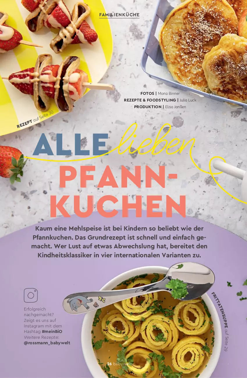 Aktueller Prospekt Rossmann - Prospekte - von 11.05 bis 31.07.2026 - strona 26 - produkty: bio, eis, Kinder, küche, kuchen, LG, mac, mehl, Pfannkuchen, rezept, rezepte, Ria, Ti
