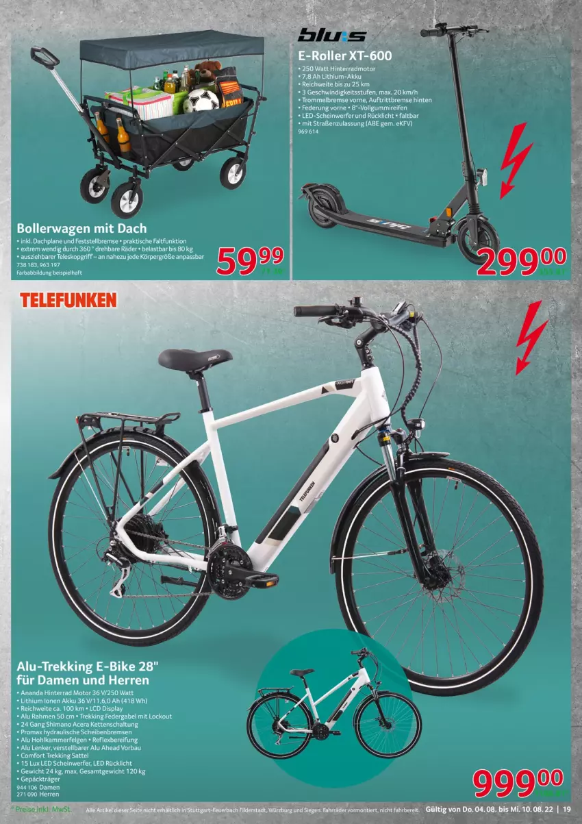 Aktueller Prospekt Selgros - Nonfood - von 04.08 bis 10.08.2022 - strona 19 - produkty: eis, reis, telefunken