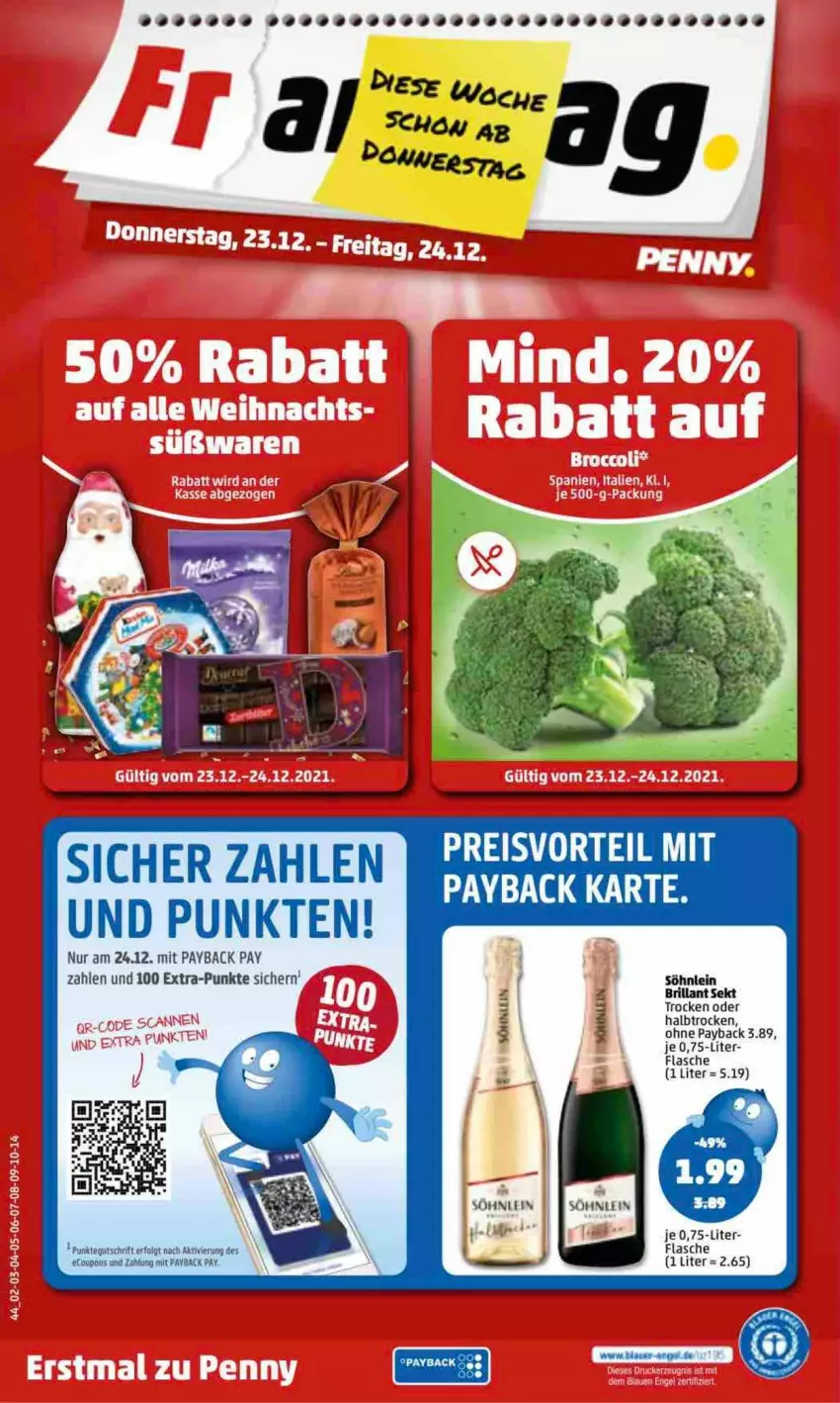 Aktueller Prospekt Penny - Prospekte - von 20.12 bis 25.12.2021 - strona 46 - produkty: bett, brillant sekt, coupon, coupons, eis, flasche, LG, payback, preisvorteil, reis, sekt, söhnlein, Ti