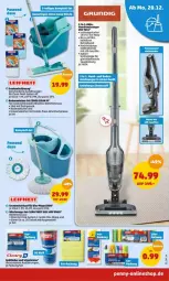 Gazetka promocyjna Penny - Prospekte - Gazetka - ważna od 25.12 do 25.12.2021 - strona 33 - produkty: akku, bodenwischer, bürste, eimer, eis, Elektro, grundig, handstaubsauger, HP, LED-Leuchte, leifheit, leimer, Leuchte, staubsauger, Ti, tuc, tücher, Wischmopp, Wischtuchpresse