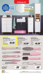 Gazetka promocyjna Lidl - Aktionsprospekt - Gazetka - ważna od 02.07 do 02.07.2022 - strona 22 - produkty: Bad, Bimsstein, hochschrank, möbel, Nagelfeile, ndk, papier, Schal, Schale, Schrank, schubladen, Seitenschrank, Ti