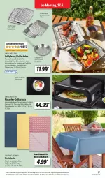 Gazetka promocyjna Lidl - Aktionsprospekt - Gazetka - ważna od 02.07 do 02.07.2022 - strona 27 - produkty: angebot, decke, dell, edelstahl, eis, Elektro, elle, grill, Grillpfanne, Grillschalen, Holz, holzkohle, holzkohlegrill, Kohlegrill, Meister, Mode, Ofen, pfanne, pizza, Pizzaofen, reis, Schal, Schale, thermostat, Ti, tisch, tischdecke, ZTE