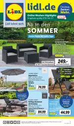 Gazetka promocyjna Lidl - Aktionsprospekt - Gazetka - ważna od 02.07 do 02.07.2022 - strona 48 - produkty: ampelschirm, angebot, angebote, Couch, eis, hocker, kissen, LG, Liege, loungeset, ndk, reis, rel, relaxsessel, Ria, rückenlehne, sessel, Ti, tisch