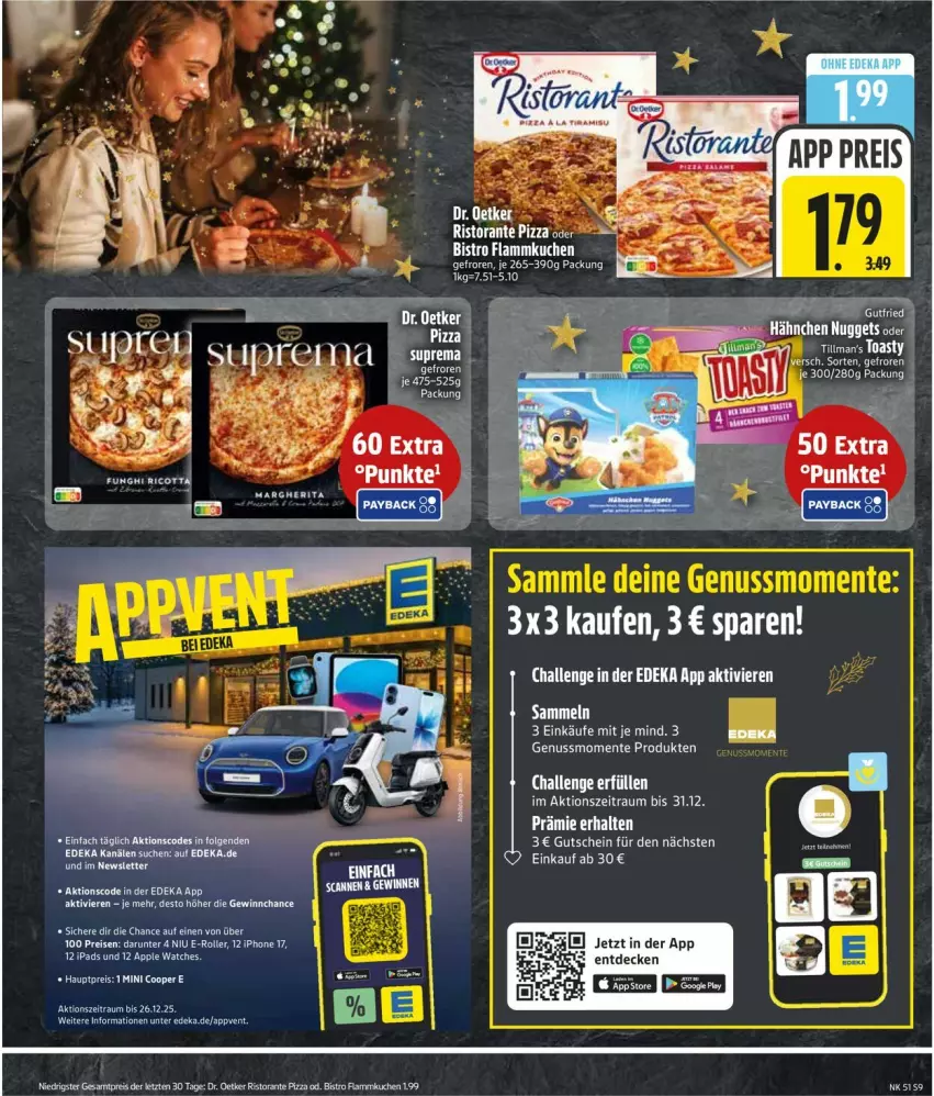 Aktueller Prospekt Edeka - Prospekte - von 15.12 bis 20.12.2025 - strona 11 - produkty: decke, dessert, E-Roller, eis, ente, flammkuchen, gutschein, iphone, kuchen, lamm, nuggets, nuss, pilze, reis, Roller, rum, tee, Ti, ZTE