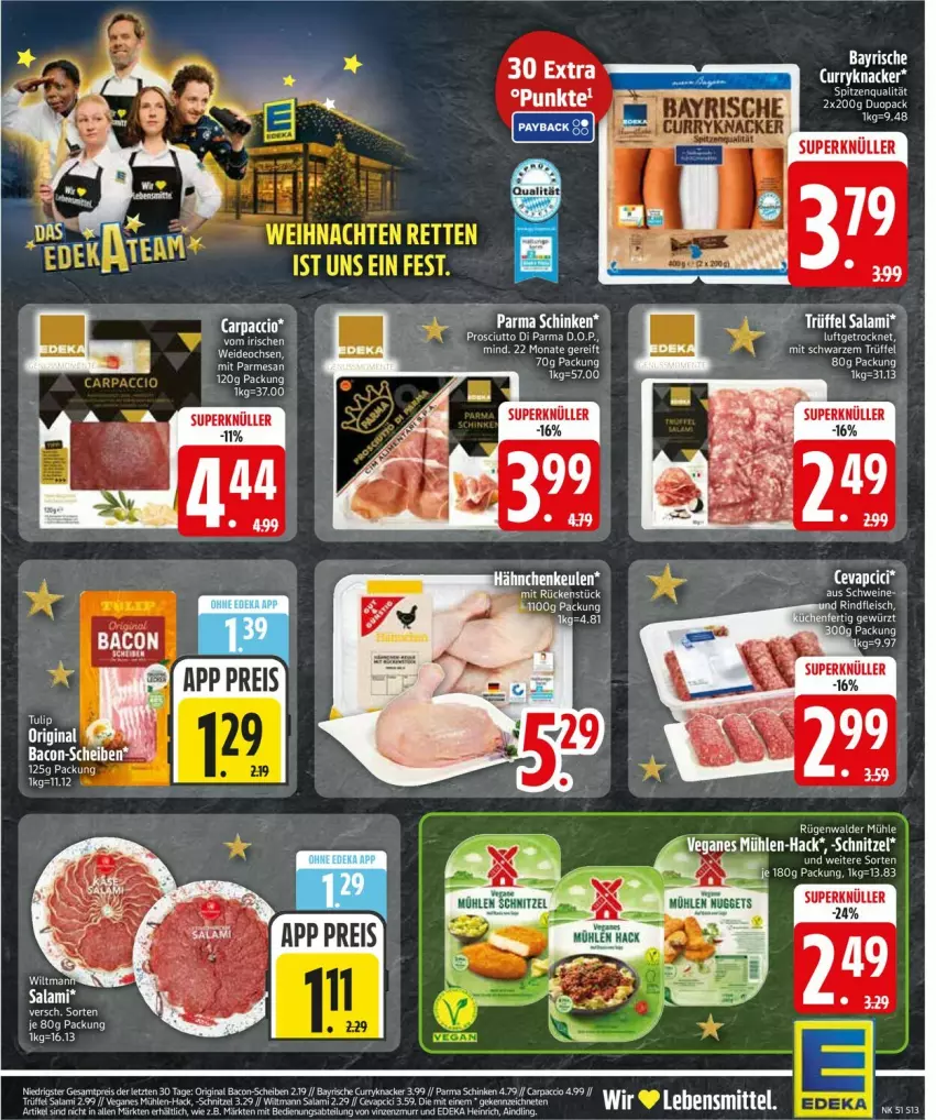 Aktueller Prospekt Edeka - Prospekte - von 15.12 bis 20.12.2025 - strona 15 - produkty: cevapcici, eis, gin, prosciutto, Prosciutto di Parma, reis, salami, schinken, schnitzel, schwein, schweine, spitzenqualität, Trüffel, wein, weine, wiltmann