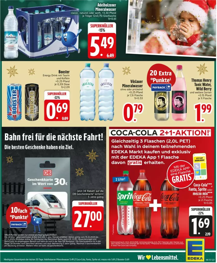 Aktueller Prospekt Edeka - Prospekte - von 15.12 bis 20.12.2025 - strona 23 - produkty: Alwa, auer, buch, drink, energy drink, flasche, LG, mineralwasser, thomas henry, Ti, tonic, tonic water, vöslauer, wasser, Wild, wild berry