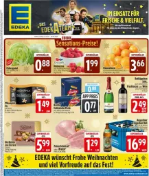 Gazetka promocyjna Edeka - Prospekte - Gazetka - ważna od 20.12 do 20.12.2025 - strona 3 - produkty: alkohol, Becher, beere, beeren, braten, clementinen, deka, ecco, eis, eisbergsalat, ferrero, flasche, frucht, fruchtsecco, hartweizen, himbeer, himbeere, himbeeren, pute, rotkäppchen, salat, schnitzel, sekt, Ti, weihnachten, wein