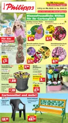 Gazetka promocyjna Thomas Philipps - Prospektwerbung - Gazetka - ważna od 25.03 do 25.03.2023 - strona 1 - produkty: Bank, blume, blumen, eis, flieder, Garten, gartenmöbel, Holz, mandel, messer, milch, möbel, pflanze, pflanzen, reis, rosen, schoko, schokolade, spartipp, stapelstuhl, stauden, stuhl, Ti, topf, Untersetzer, vollmilch, vorteilspreis
