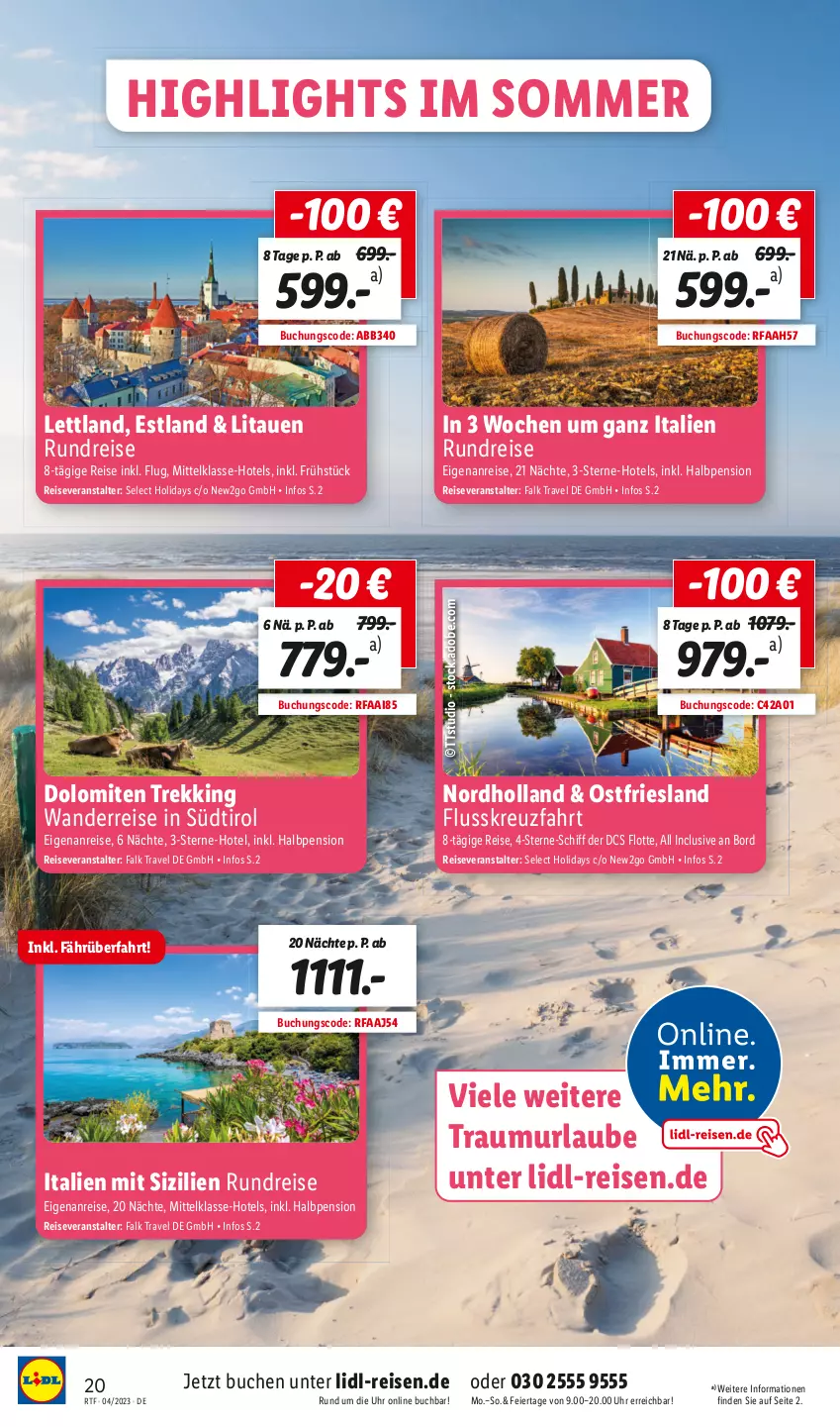 Aktueller Prospekt Lidl - Themenflyer April 2023 - von 12.04 bis 30.04.2023 - strona 20 - produkty: buch, eier, eis, reis, reiseveranstalter, Ti, uhr