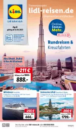 Gazetka promocyjna Lidl - Themenflyer April 2023 - Gazetka - ważna od 30.04 do 30.04.2023 - strona 1 - produkty: Bad, buch, decke, eier, eis, kreuzfahrten, pril, reis, Ti, uhr