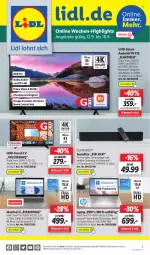 Gazetka promocyjna Lidl - Wochen-Highlights im Onlineshop - Gazetka - ważna od 18.09 do 18.09.2022 - strona 1 - produkty: angebot, angebote, deo, dvb, dvb-s2, DVB-T, fernseher, HDMI, Intel, Laptop, ndk, netflix, silvercrest, soundbar, ssd, Ti, touchscreen, tuner, uhd, usb