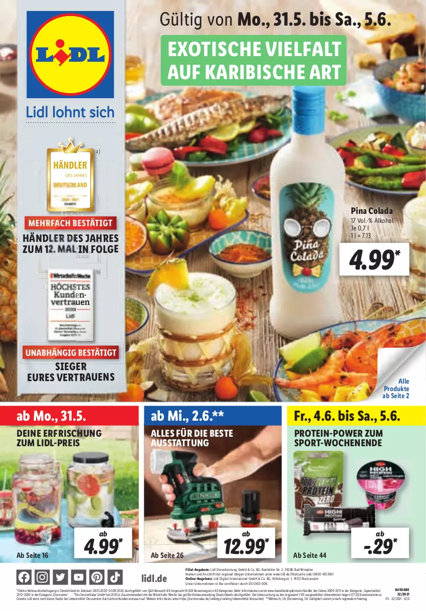 Aktueller Prospekt Lidl - Aktionsprospekt - von 31.05 bis 05.06.2021 - strona 1