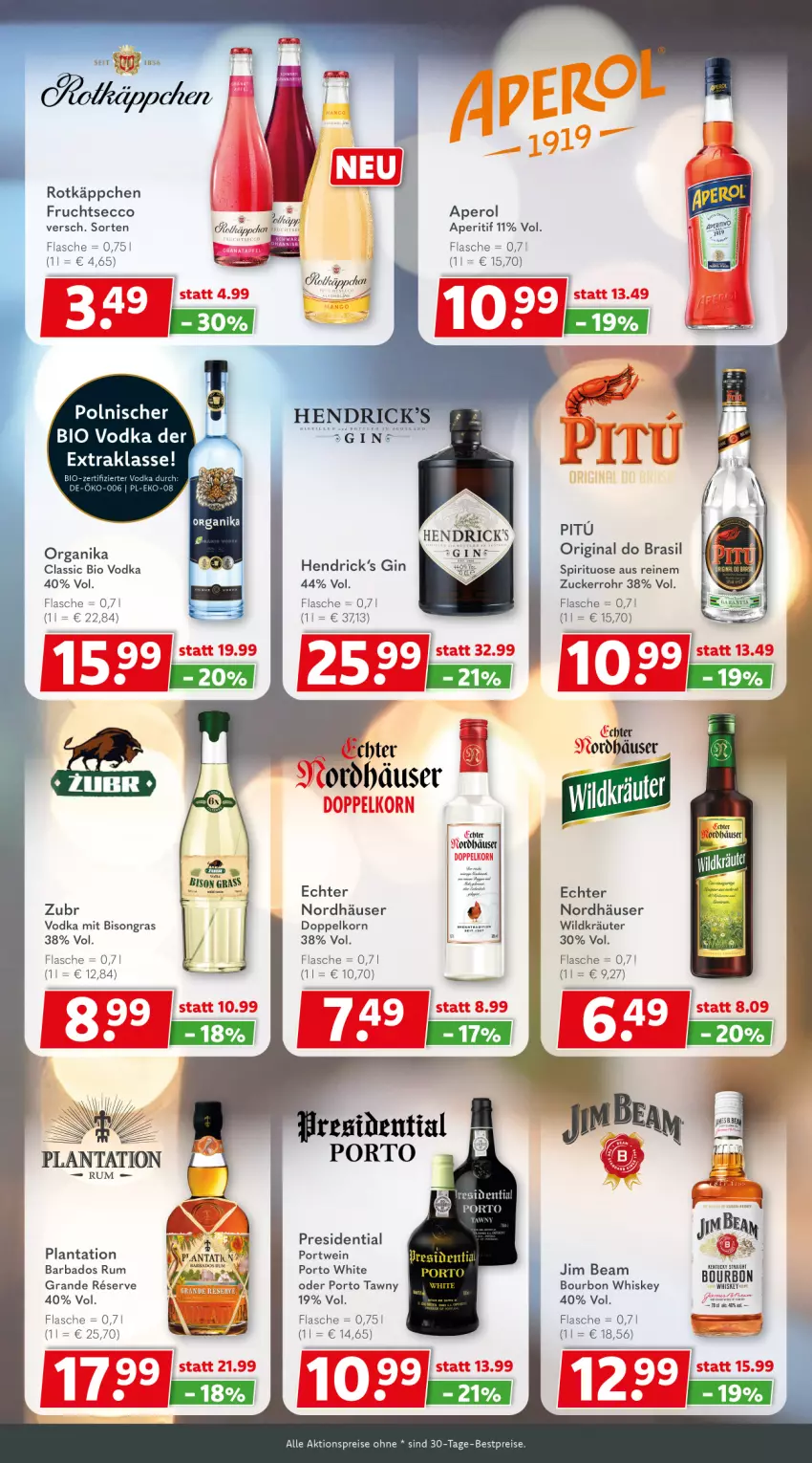 Aktueller Prospekt Getraenkeland - von 16.09 bis 28.09.2024 - strona 7 - produkty: aktionspreis, aperitif, aperol, Bad, bestpreis, bestpreise, bio, bourbon, bourbon whiskey, cin, doppelkorn, ecco, eis, flasche, frucht, fruchtsecco, gin, jim beam, korn, kräuter, Portwein, reis, rotkäppchen, rum, Ti, vodka, wein, whiskey, Wild, zucker