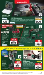 Gazetka promocyjna Lidl - Aktionsprospekt - Gazetka - ważna od 14.10 do 14.10.2023 - strona 25 - produkty: adapter, auer, Bohrerset, eis, elle, Holz, latte, Lochsägensatz, messer, Parkside, reis, rwe, säge, Tauchsäge, Ti, tisch, Tischbohrmaschine, wasser, weck, werkzeug, ZTE