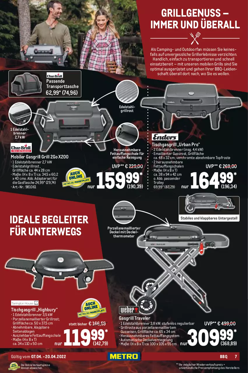 Aktueller Prospekt Metro - BBQ & Grill Spezial - von 07.04 bis 20.04.2022 - strona 7 - produkty: adapter, auto, decke, Deckel, edelstahl, eis, elle, flasche, gasgrill, grill, grillfläche, grillrost, LG, nuss, Reinigung, reis, riegel, rwe, Schal, Schale, Sport, sporttasche, Tasche, teller, thermometer, Ti, Tiere, tisch, topf, trolley, wolle