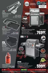 Gazetka promocyjna Metro - BBQ & Grill Spezial - Gazetka - ważna od 20.04 do 20.04.2022 - strona 4 - produkty: auto, Bau, besteck, besteck-set, bosch, braten, decke, Deckel, dell, edelstahl, eis, elle, ente, fleisch, gasgrill, grill, grillfläche, grillplatte, grillrost, grillzange, Kocher, latte, Mode, pfanne, Pinsel, saft, spülmaschinen, thermometer, Ti, tisch, weber