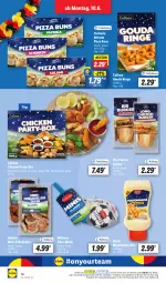 Gazetka promocyjna Lidl - Aktionsprospekt - Gazetka - ważna od 15.06 do 15.06.2024 - strona 18 - produkty: angebot, barbecue, Bona, burger, chili, coupon, curry, dell, dulano, elle, frikadellen, gouda, Käse, mayonnaise, Milbona, ndk, pizza, Ria, ring, sauce, Schal, Schale, snack, snacks, Ti, Yo