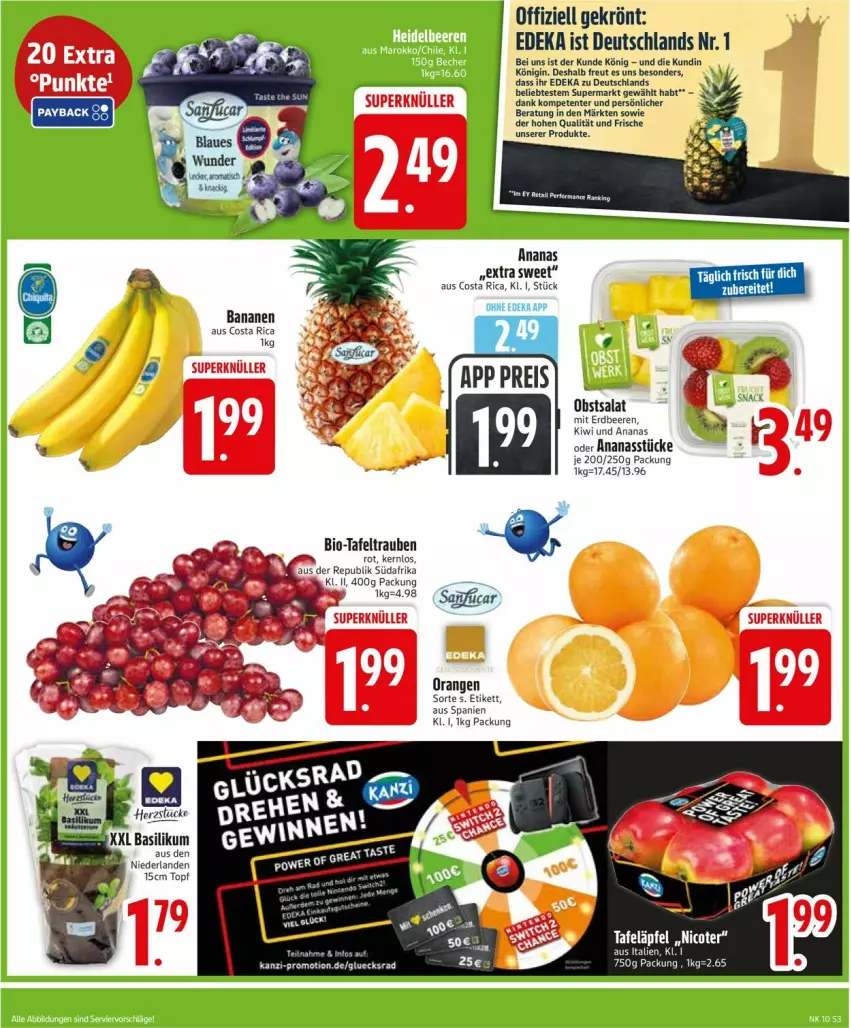 Aktueller Prospekt Edeka - Prospekte - von 02.03 bis 07.03.2026 - strona 3 - produkty: ananas, Ananasstücke, banane, bananen, beere, beeren, bio, deka, eis, erdbeere, erdbeeren, obst, orange, orangen, reis, salat, tafeltrauben, Ti, topf, trauben