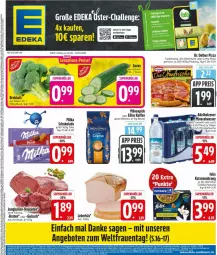 Gazetka promocyjna Edeka - Prospekte - Gazetka - ważna od 07.03 do 07.03.2026 - strona 1 - produkty: angebot, angebote, beutel, bohne, bohnen, braten, brokkoli, deka, die ofenfrische, Dr. Oetker, felix, gulasch, jungbullen, kaffee, kaffee ganze bohnen, katzennahrung, leberkäs, milka, milka schokolade, mövenpick, Ofen, pizza, rouladen, schoko, schokolade, Ti, tradizionale