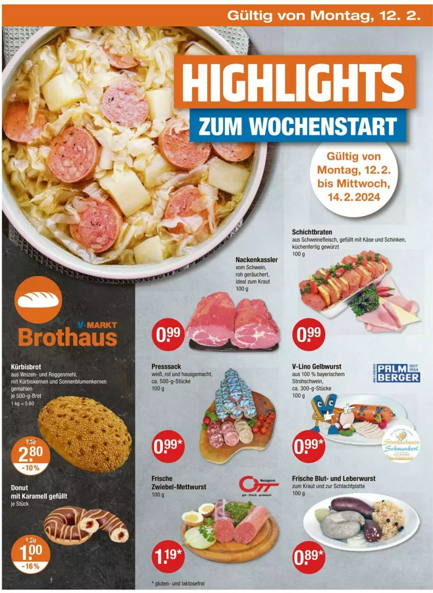 Aktueller Prospekt Vmarkt - Prospekte - von 08.02 bis 14.02.2024 - strona 22 - produkty: Berger, braten, brot, eis, ente, fleisch, gewürz, Käse, Kraut, küche, Küchen, latte, leberwurst, mac, mehl, presssack, sac, schinken, schwein, schweine, schweinefleisch, Ti, wein, weine, wurst