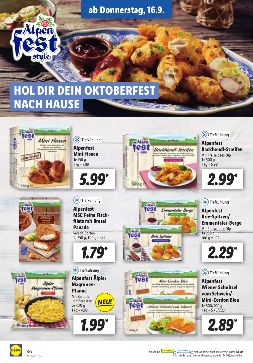 Aktueller Prospekt Lidl - Aktionsprospekt - von 13.09 bis 18.09.2021 - strona 36