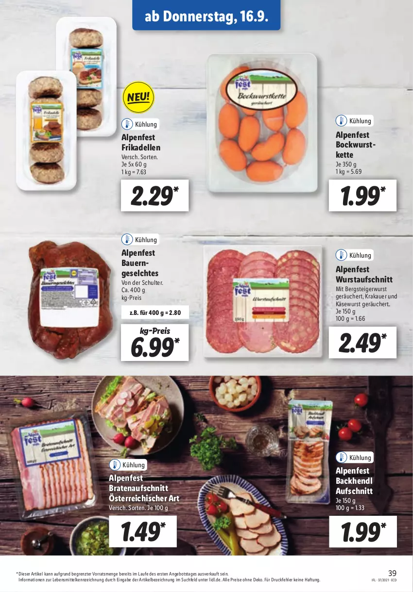 Aktueller Prospekt Lidl - Aktionsprospekt - von 13.09 bis 18.09.2021 - strona 39